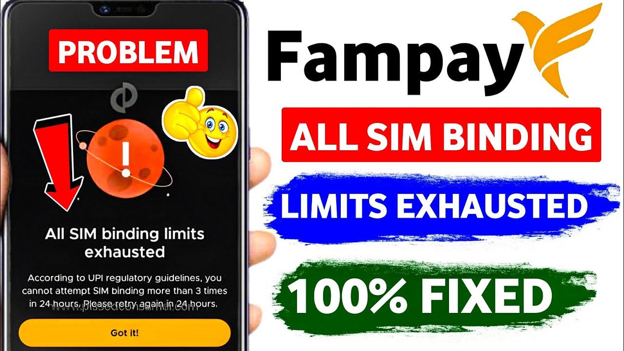 All Sim Binding Limits Exhausted Problem Fix ✅ | Fampay All Sim Binding Limits Exhausted Problem