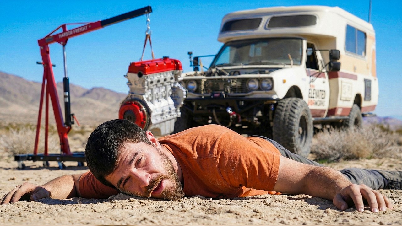 Rebuilt Engine Install In The Middle Of The Desert