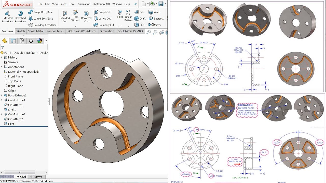 SolidWorks Tutorial model mania 2017