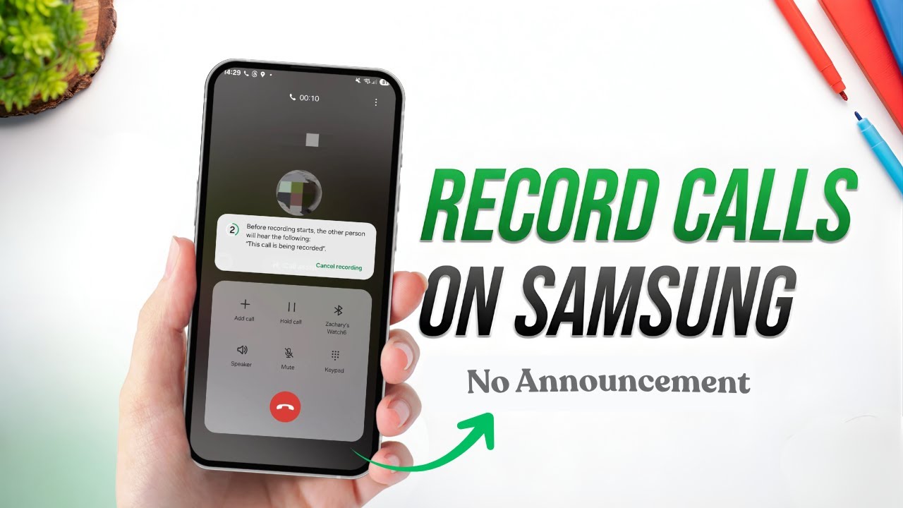 Как записывать звонки на любом телефоне Samsung без предварительного уведомления.