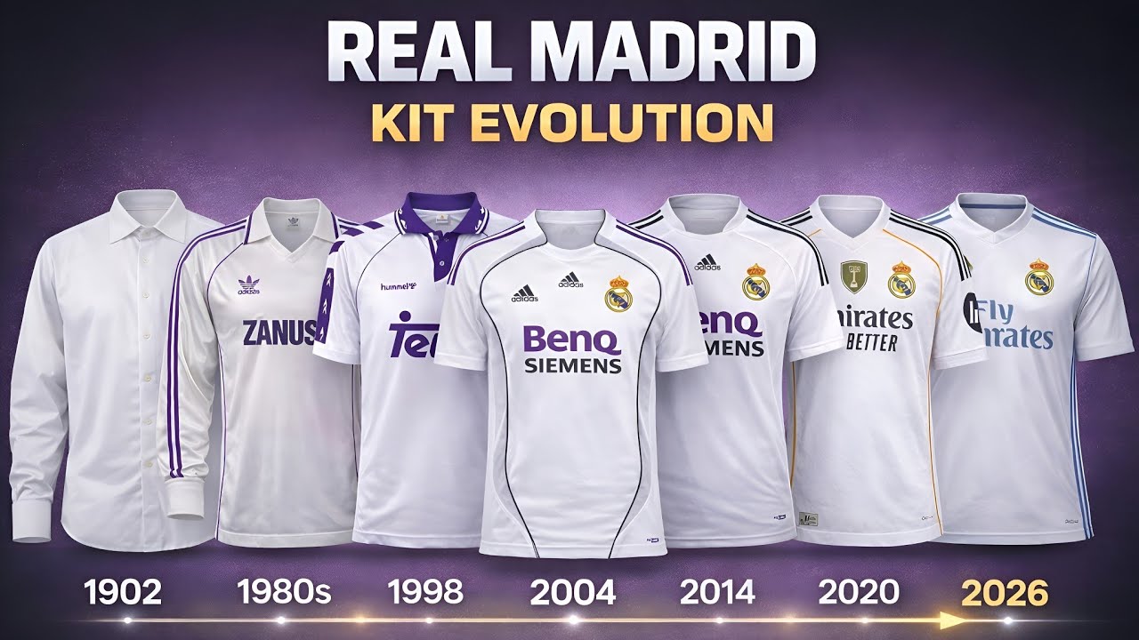REAL MADRID Home Kit Evolution (1902–2027) 🤍 | 125 Years of Football History