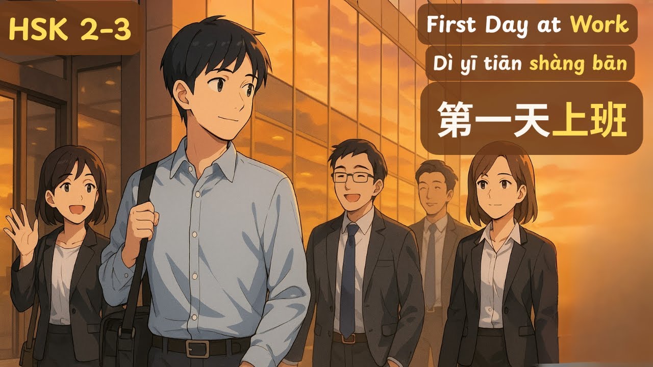 First Day at Work | 第一天上班 - Dì yī tiān shàng bān | Easy Chinese Podcast | HSK 2 - 3