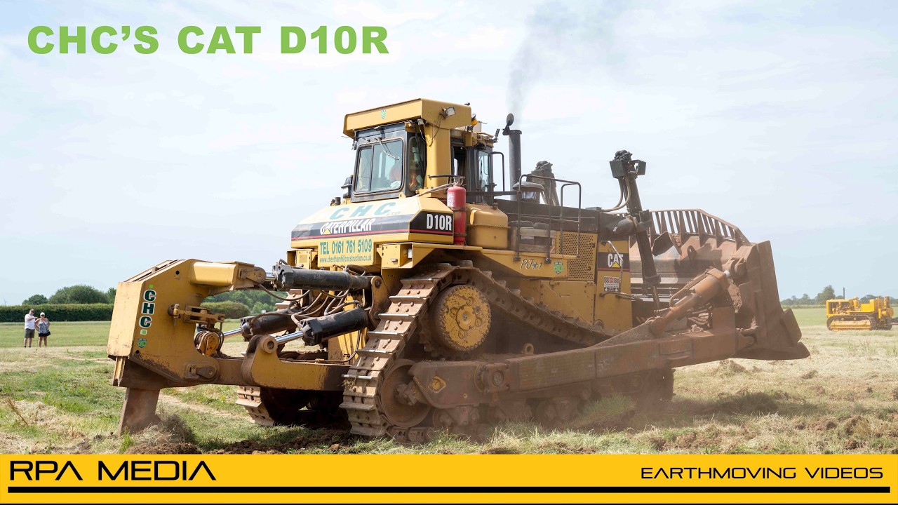 Huge CAT D10R dozer in action