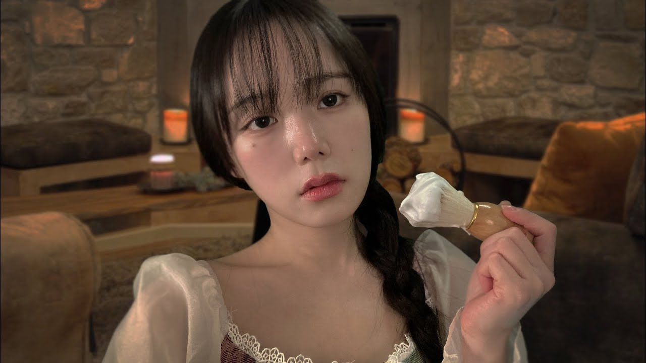 ASMR Ролевая игра в парикмахерской в ​​снежном лесу(бритье, уход за кожей)ㅣACMP Barber Shop Roleplay
