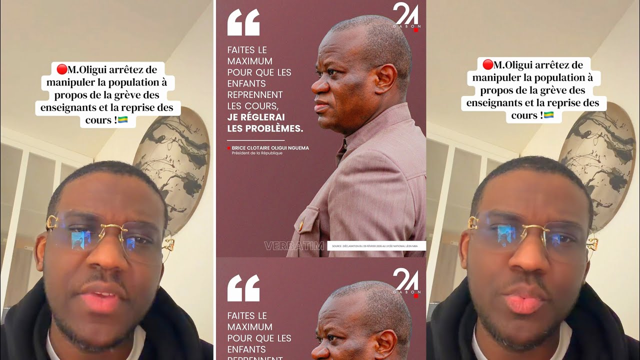 🔴OLIGUI ARRÊTEZ DE MANIPULER LES GABONAIS À PROPOS DE LA GRÈVE DES ENSEIGNANTS !