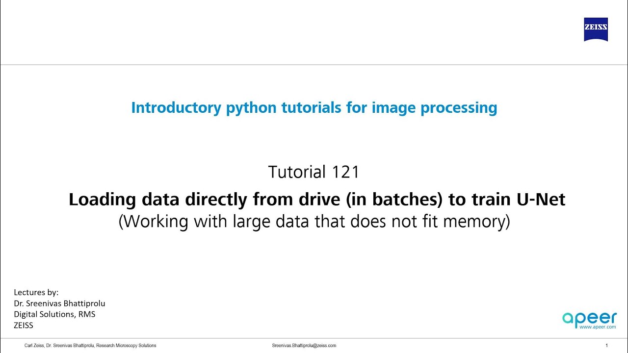 Tutorial 121 - Loading data directly from drive to train U-Net for semantic segmentation