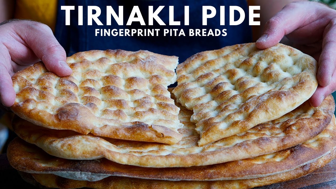 Homemade Turkish Pita Bread for Kebabs, Tirnakli Pide