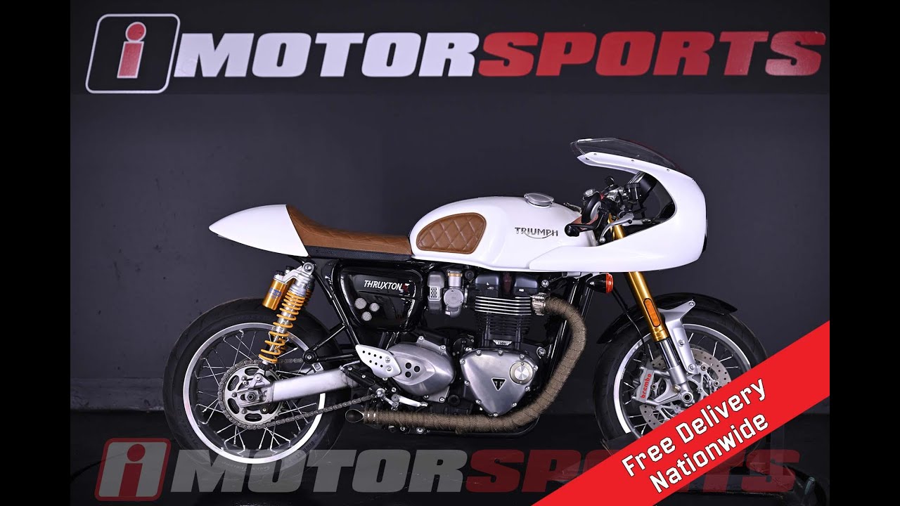2018 Triumph Thruxton 1200 R Crystal White A11100@ iMotorsportsinc2
