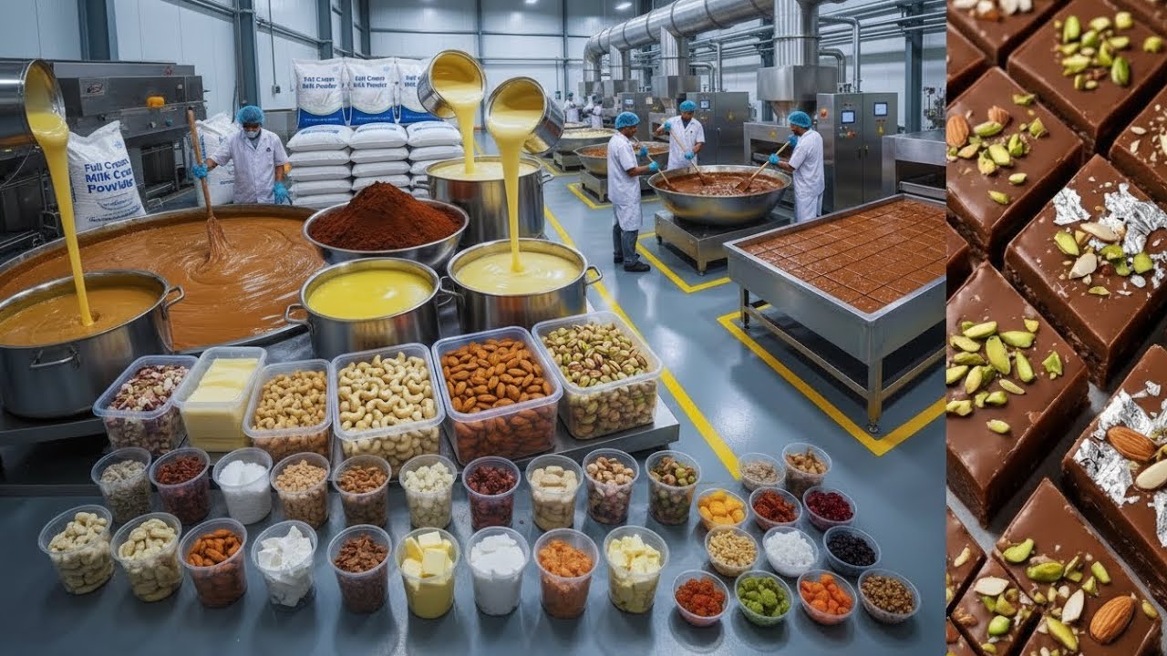 How Milk Fudge is Made in Factory  25 Ingredients to Create Premium Sweet