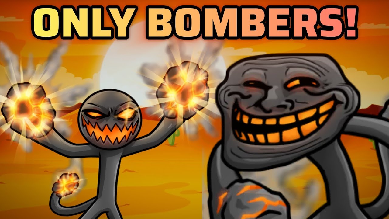 Troll Bomber Challenge In 2v2! Stick War: Saga Only Using Bombers!