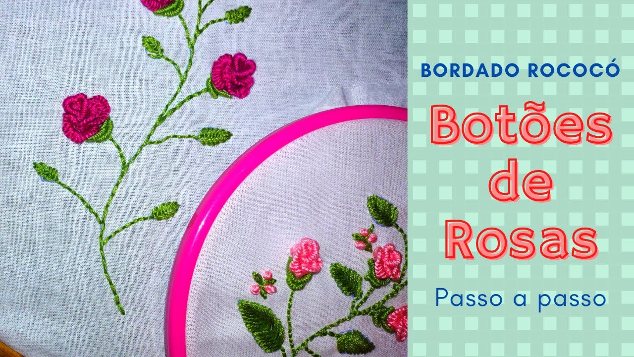 Bordado Botões de Rosas