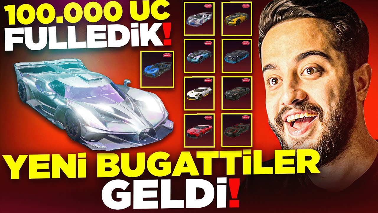 YENİ BUGATTİ ARAÇLAR GELDİ! 100.000 UC HEPSİNİ ALDIK! (EFSANE) PUBG Mobile