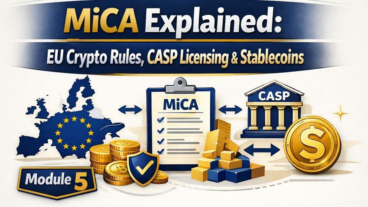 MiCA Explained: EU Crypto Rules, CASP Licensing & Stablecoins [5.1]