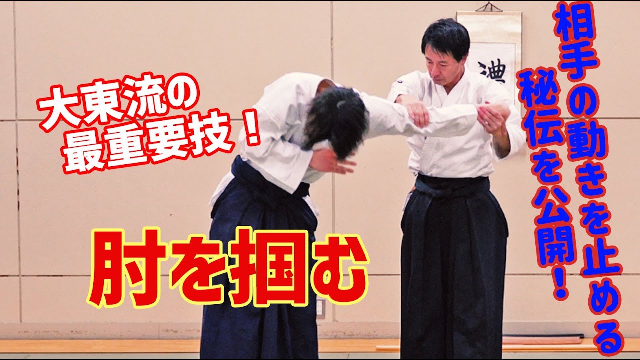 【大東流の最重要技】相手の動きを止める秘伝を公開！　扶桑会 肘を掴む 大東流合氣柔術