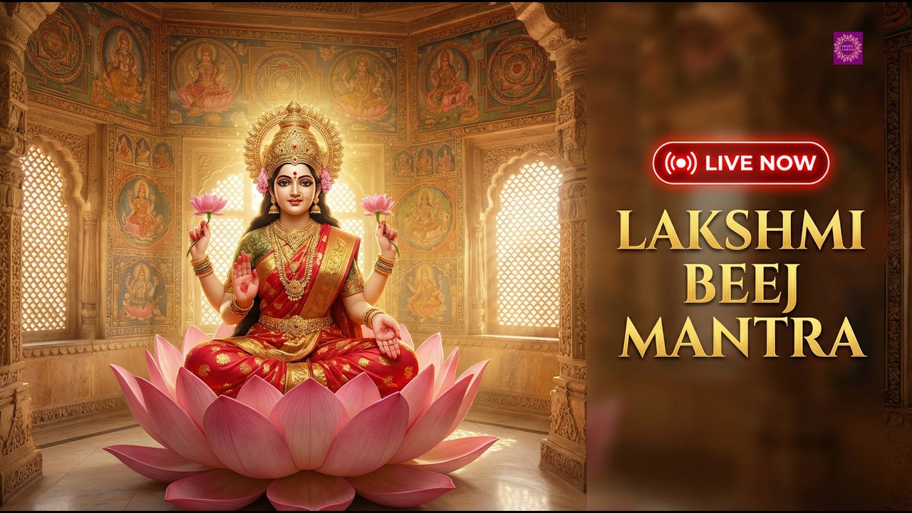 Lakshmi Beej Mantra 108 Times Live | ॐ ह्रीं श्रीं महालक्ष्म्यै नमः | Mantra for Success & Wealth