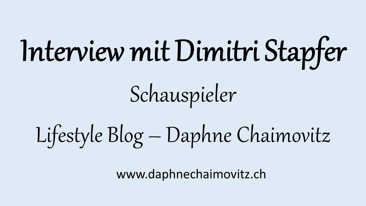 Interview mit Dimitri Stapfer
