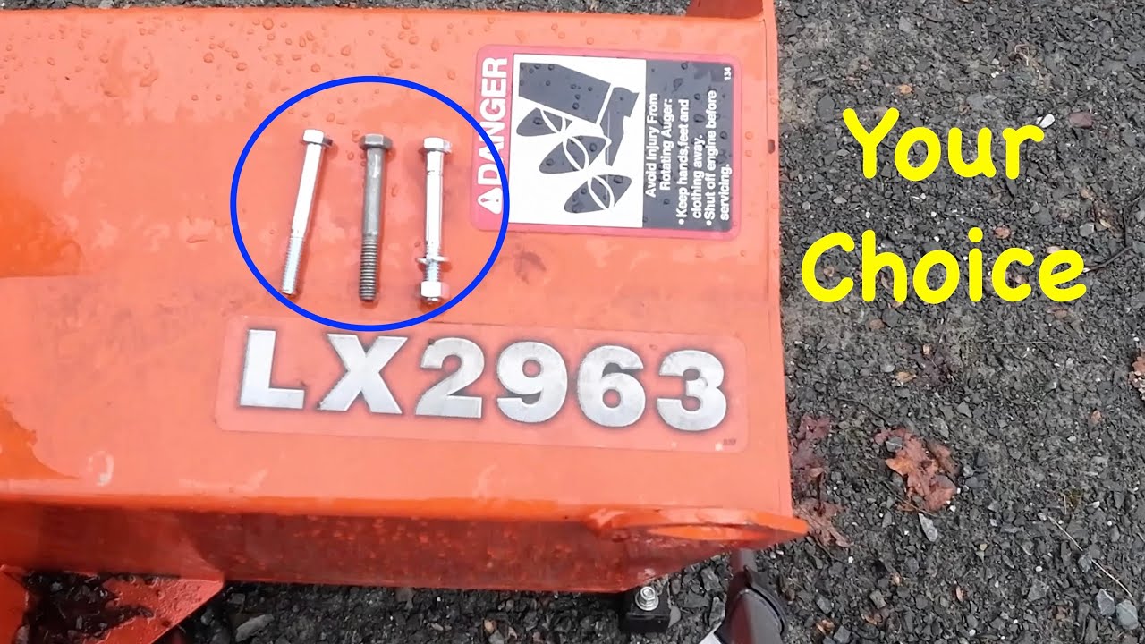 Shear Bolts Matter  | Save Thousands | Kubota Snowblower