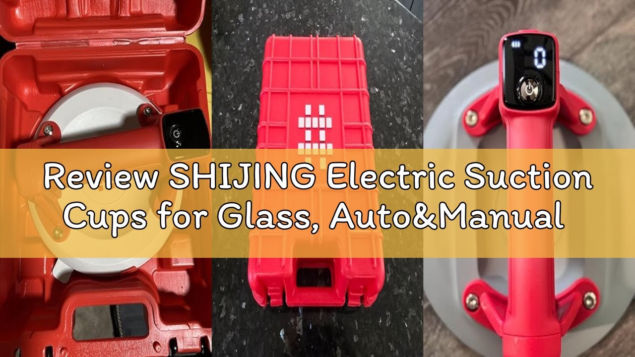 Review SHIJING Electric Suction Cups for Glass, Auto&Manual Vacuum, 661lbs Max Load Tile Suction Cup