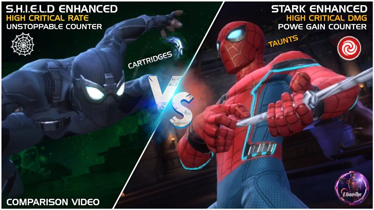 Stark Spider-Man VS Stealth Spider-Man | DMG and Utilities Comparison - Marvel Contest of Champions