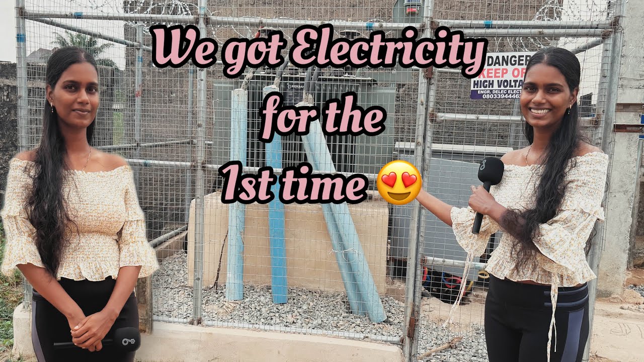 Permanent Electricity for the 1st time 😳 in our area in Nigeria 🇳🇬 Finally we see progress 🙏🏼