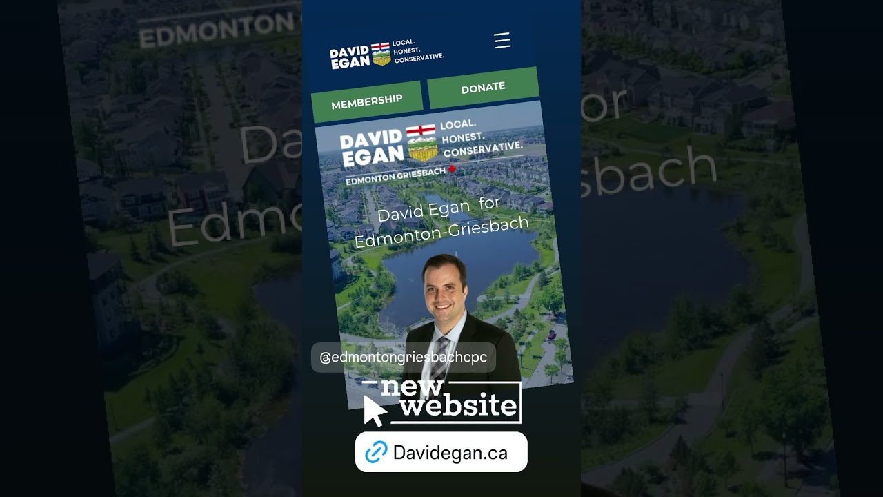 Check out my redesigned website, www.DavidEgan.ca #yeg #cdnpoli #canpoli #pierre4pm #yeggriesbach