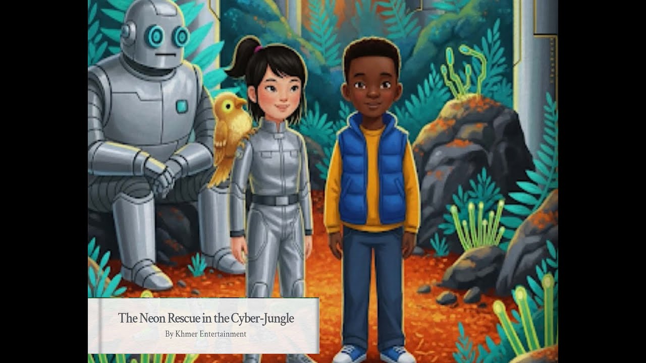 The Neon Rescue in the Cyber Jungle | Kid Story