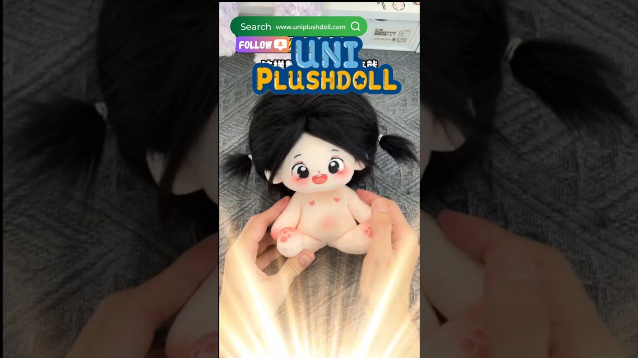 Uni Plush Doll 20cm Cotton Doll:  Let's Apply Some Blush and Make a Ponytail Hairstyle
