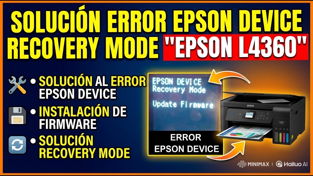 ¡Tu Epson L4360 No Funciona! Solución al Error Epson Device / INSTALAR FIRMWARE