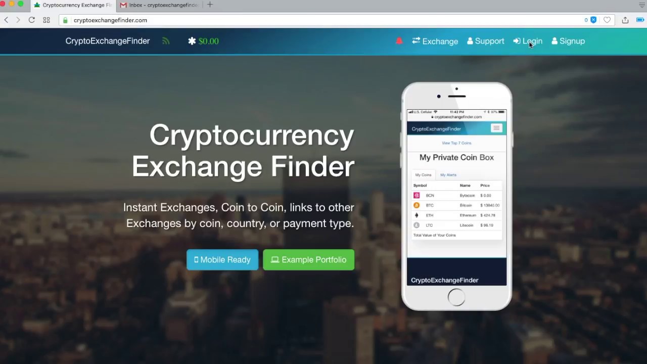 Crypto Exchange Finder Signup and Getting Started