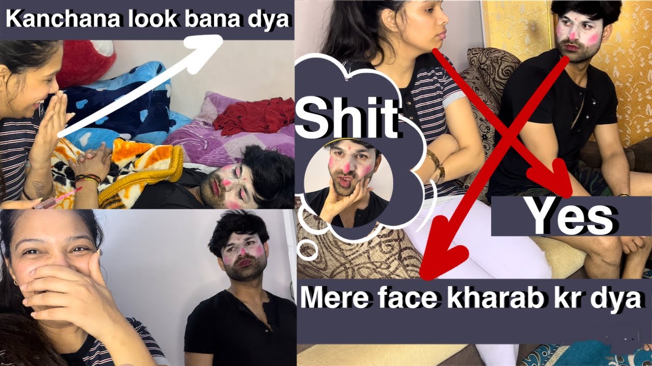 While he’s sleeping makeup prank//prank 😂😂