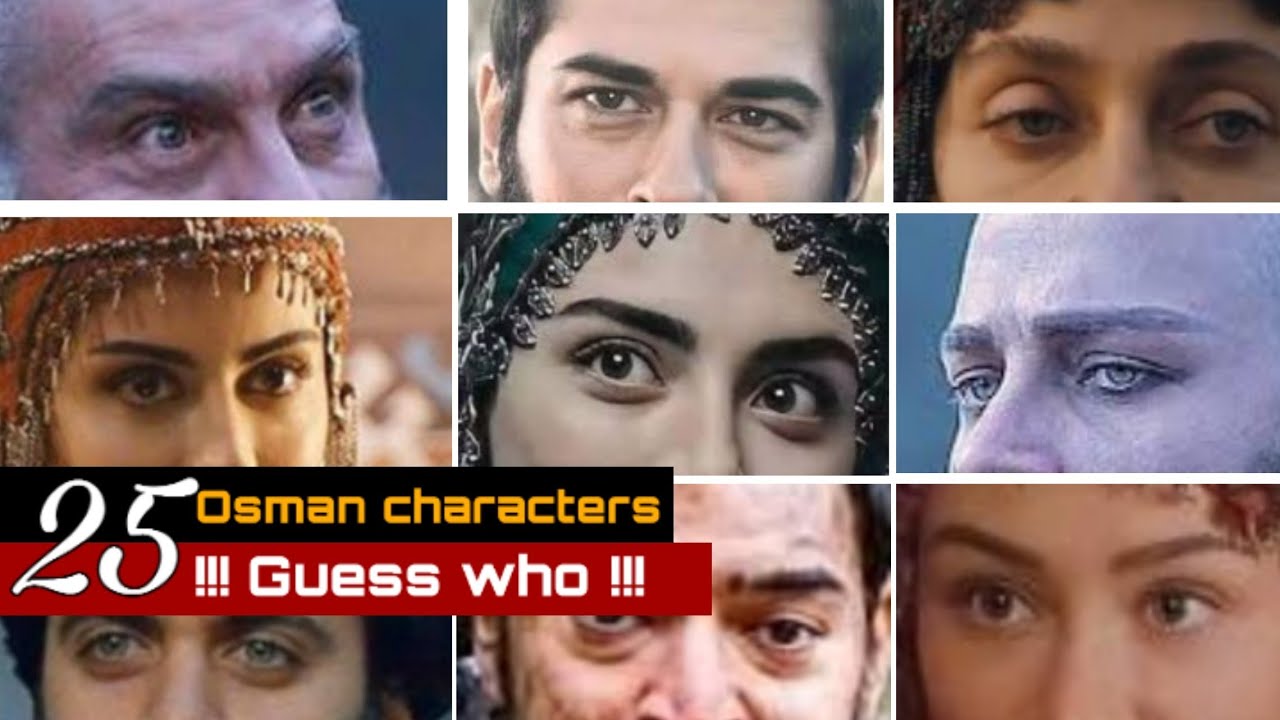 Guess the Osman characters from their eyes - quiz challenge || Turk warriors ||