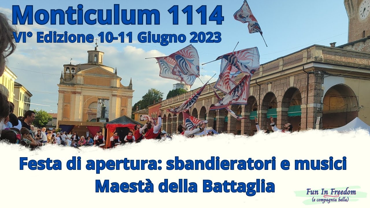 MONTICULUM 1114 - Sbandieratori e musici Apertura festa edizione VI/2023 |#MontecchioEmiliaMedievale