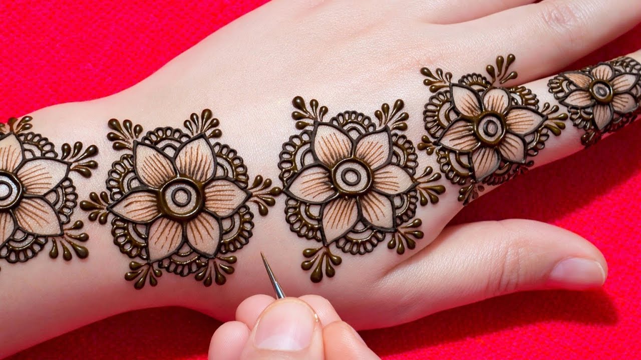 New simple beautiful backhand mehndi design | Easy mehndi design | mehndi designs | mehndi