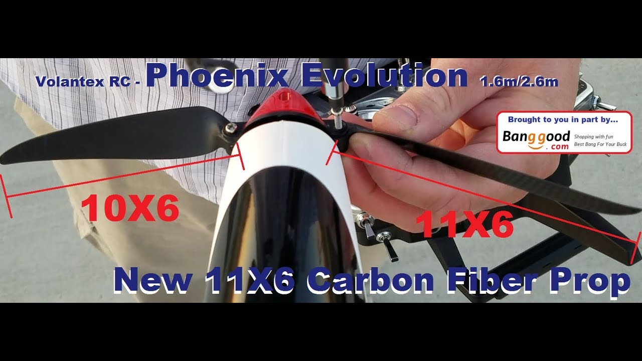 Volantex RC - Phoenix Evolution 1.6m/2.6m - New 11X6 Carbon Fiber Prop