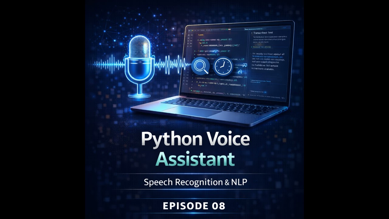 ML-EP08: Building a Python Voice Assistant Using Speech Recognition & NLP