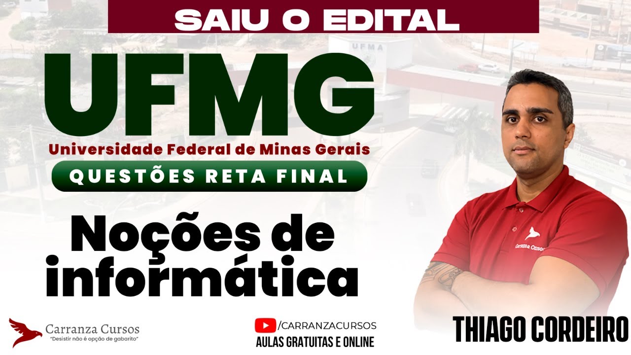 Concurso UFMG: Noções de Informática para Concursos | Informática Básica para Provas