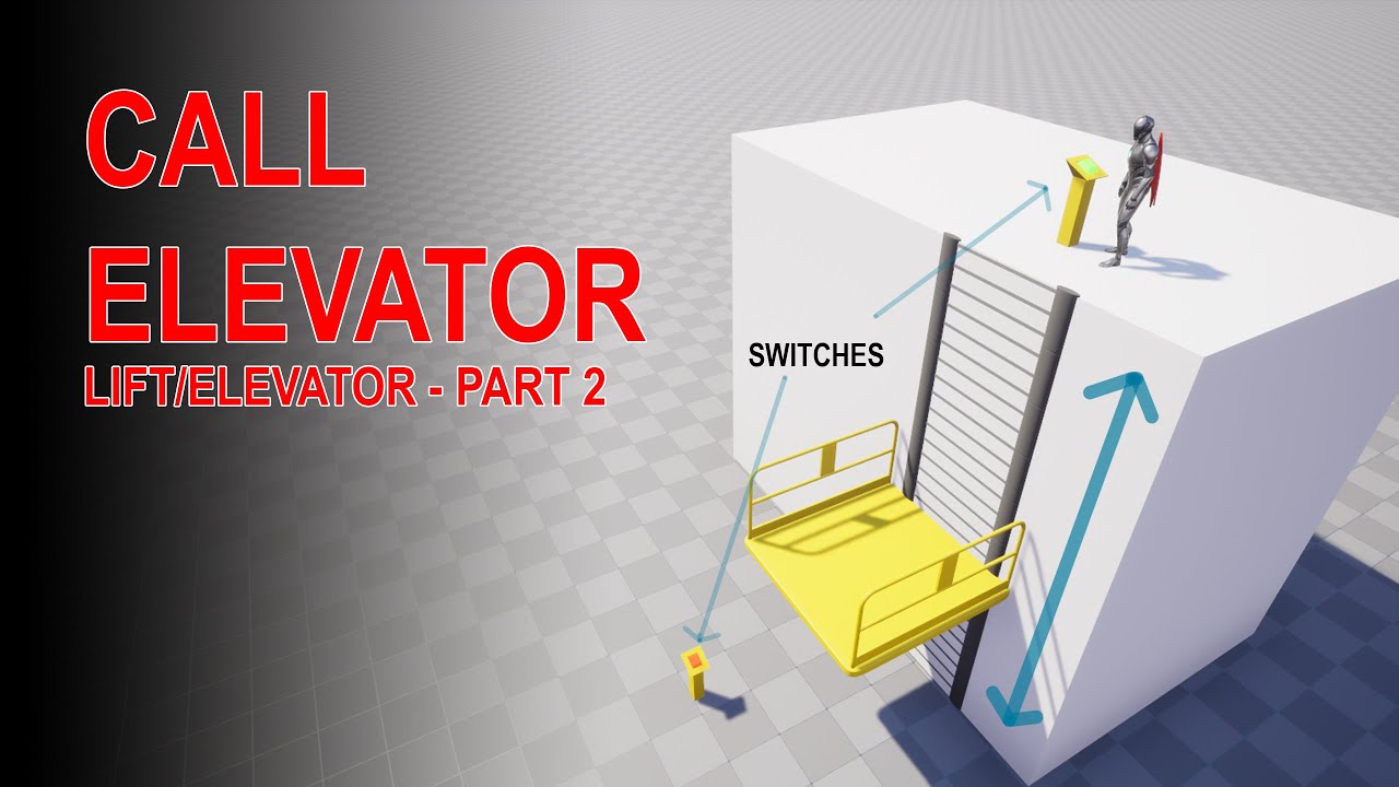 Unreal Engine 5 - Lift/Elevator Tutorial #2 - Call Elevator Switch