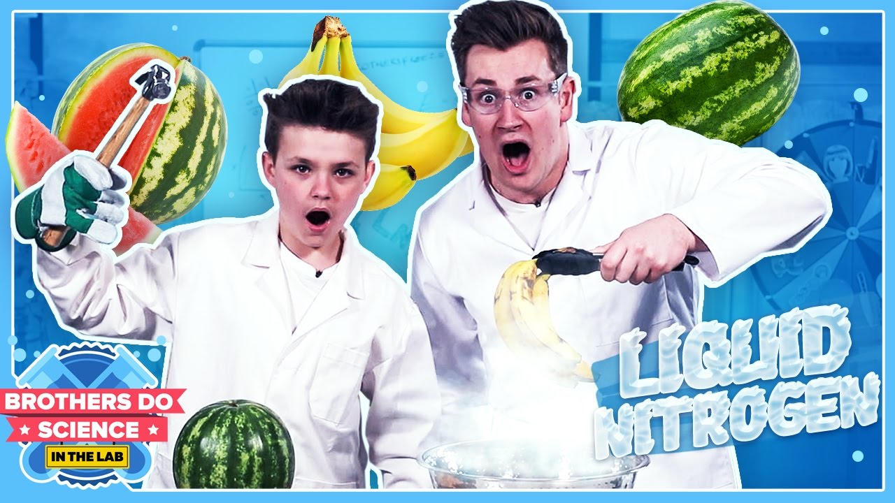 LIQUID NITROGEN VS FRUIT | Brothers Do Science: In The Lab