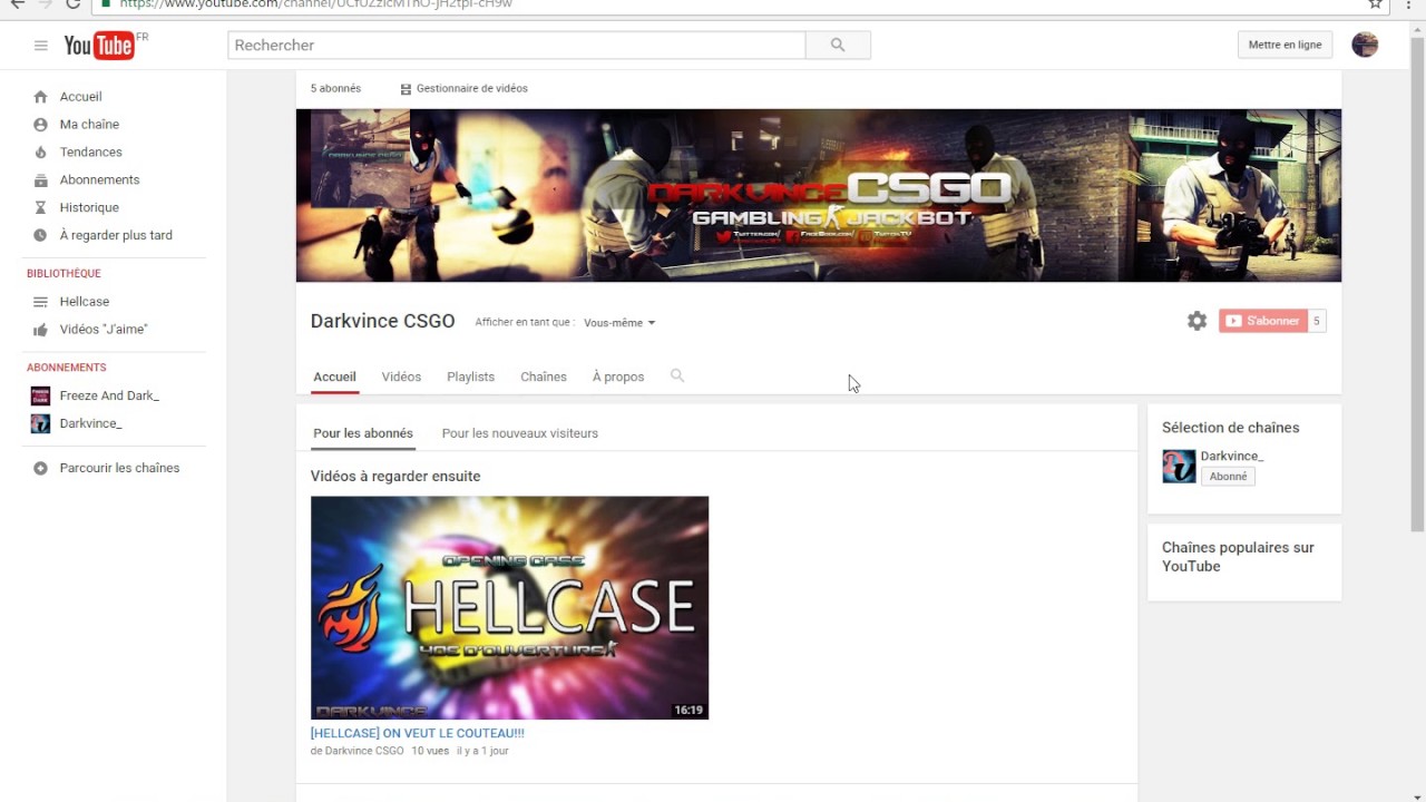 Nouvelle Chaine CSGO