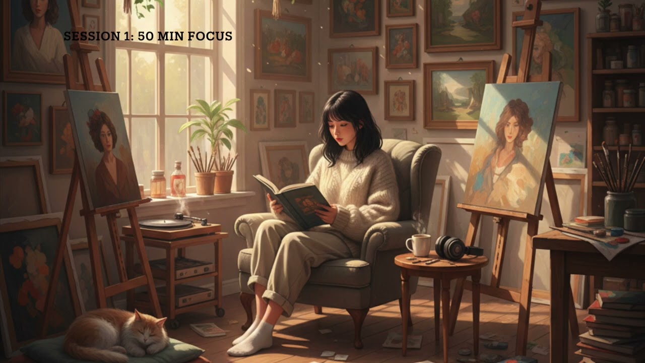 2-HOUR STUDY WITH ME: Reading Edition| Pomodoro 50/10, Lofi Music, Cozy Ambience, Deep Work