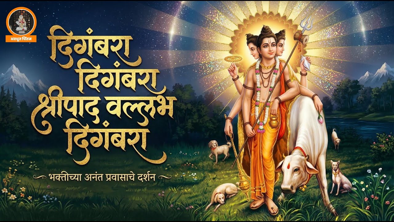 दिगंबरा दिगंबरा श्रीपाद वल्लभ दिगंबरा | Digambara Digambara Sripaad | Datta Bhajans | अवधूत चिंतन 🌿