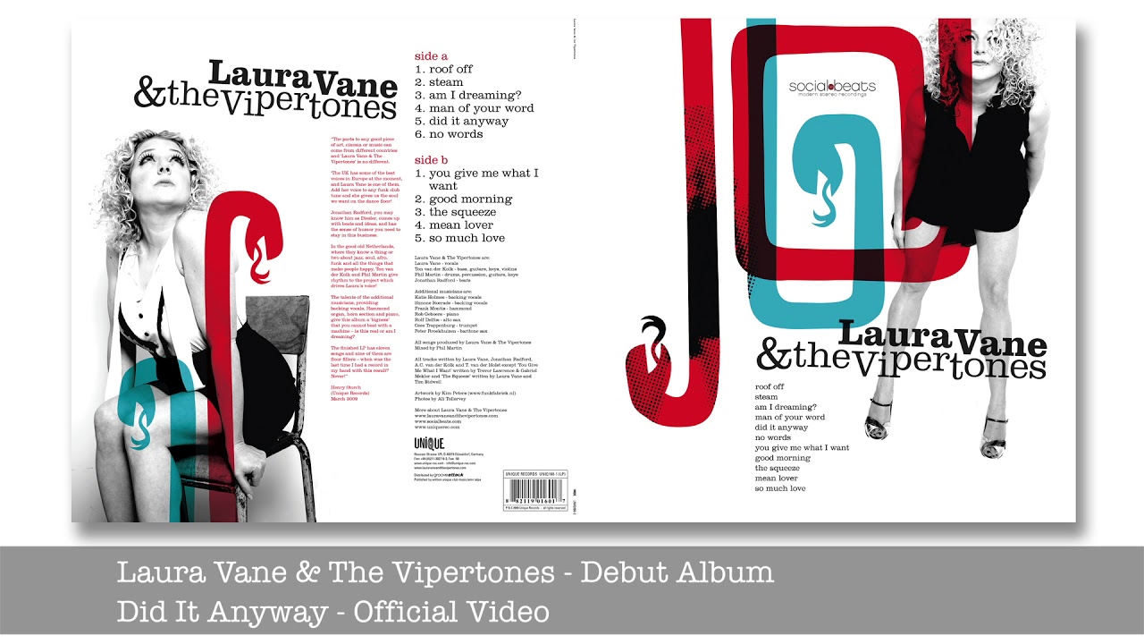 Did It Anyway - Laura Vane & The Vipertones - Taken from the debut Album - UNIQ 160