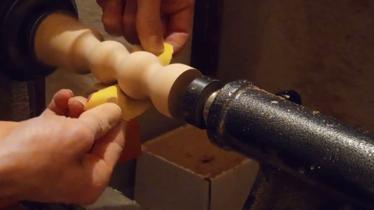 Making a candlestick holder.
