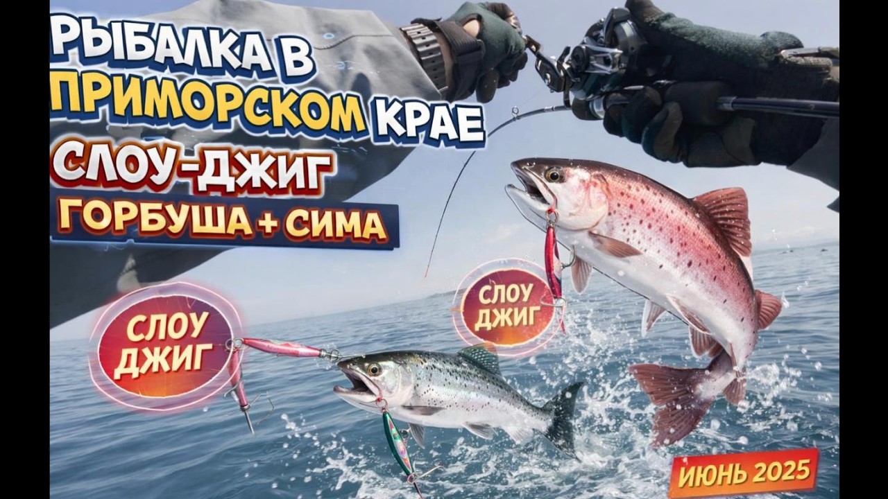 Наехали на горбушу и симу. Рыбалка в Приморье. Слоуджиг. #сима #fishing #владивосток