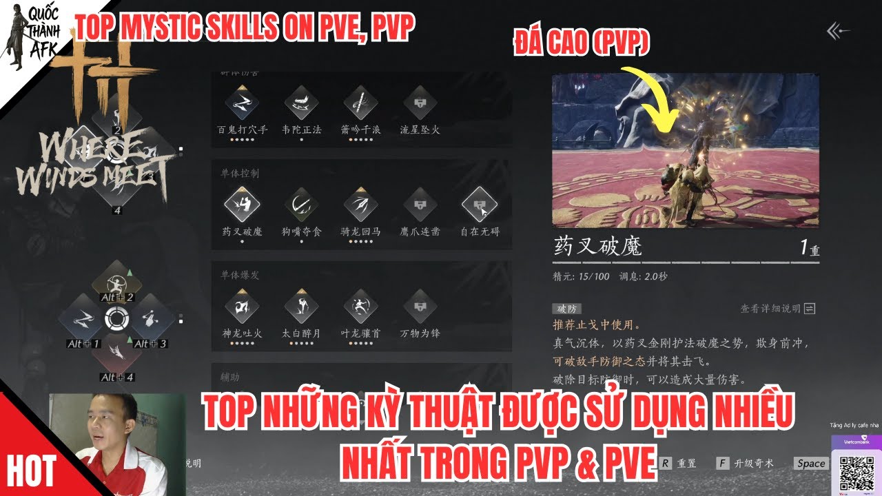 Where Winds Meet | Top Kỳ Thuật được sử dụng nhiều nhất trong PVP và PVE - Top Mystic Skills