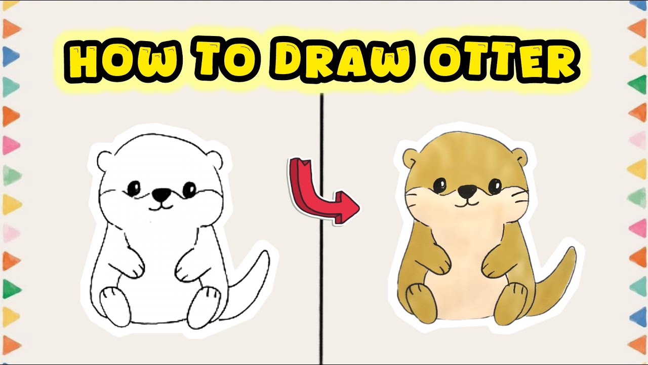 How to Draw an Otter – Easy Animal Drawing Guide with Markers