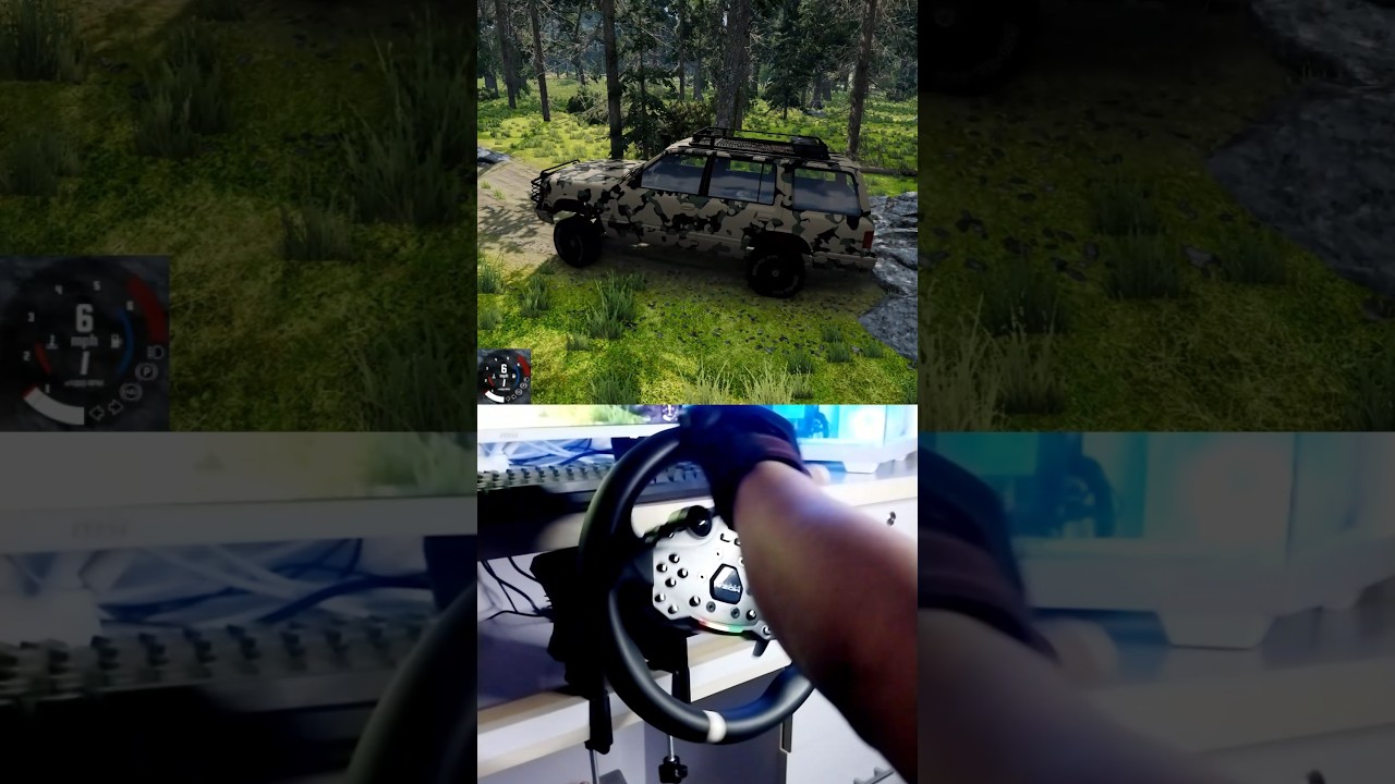 Jungle Off-Roading Gameplay With R5 wheel🎮|Comment The Car Name?|