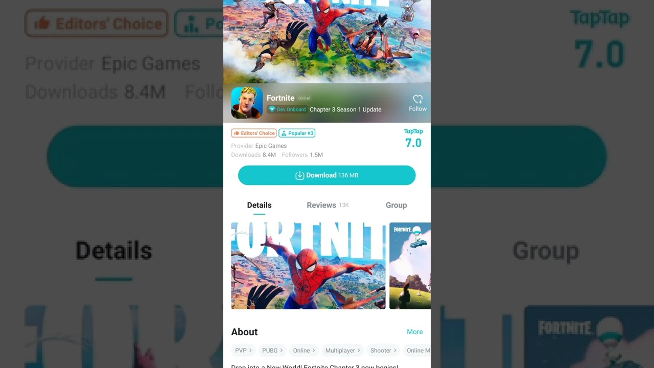 gow to download fornite game in taptap