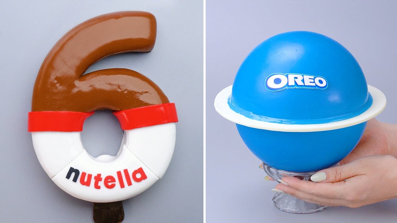 So Yummy OREO & NUTELLA Chocolate Cake Decorating Tutorial | Easy Colorful Cake Decorating Idea