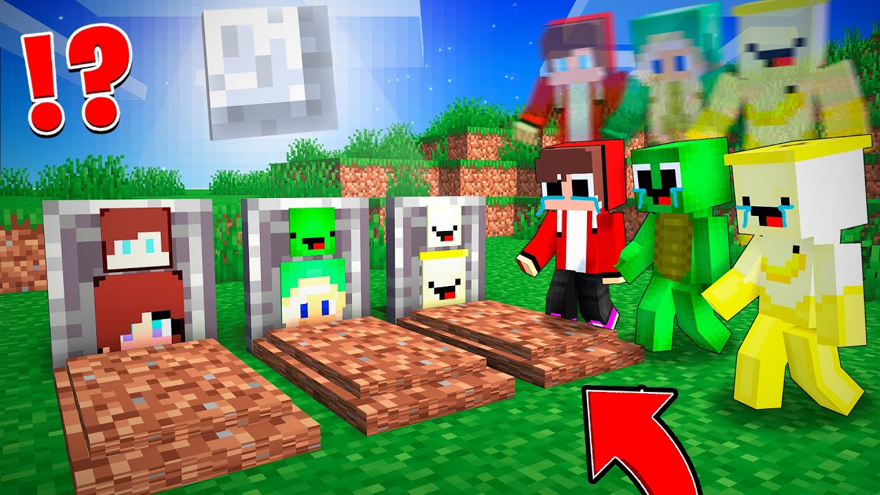 R.I.P. Mikey & JJ, Banana Kid Families Sad Story in Minecraft Maizen!